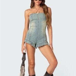 Edikted Winnie Denim Romper
